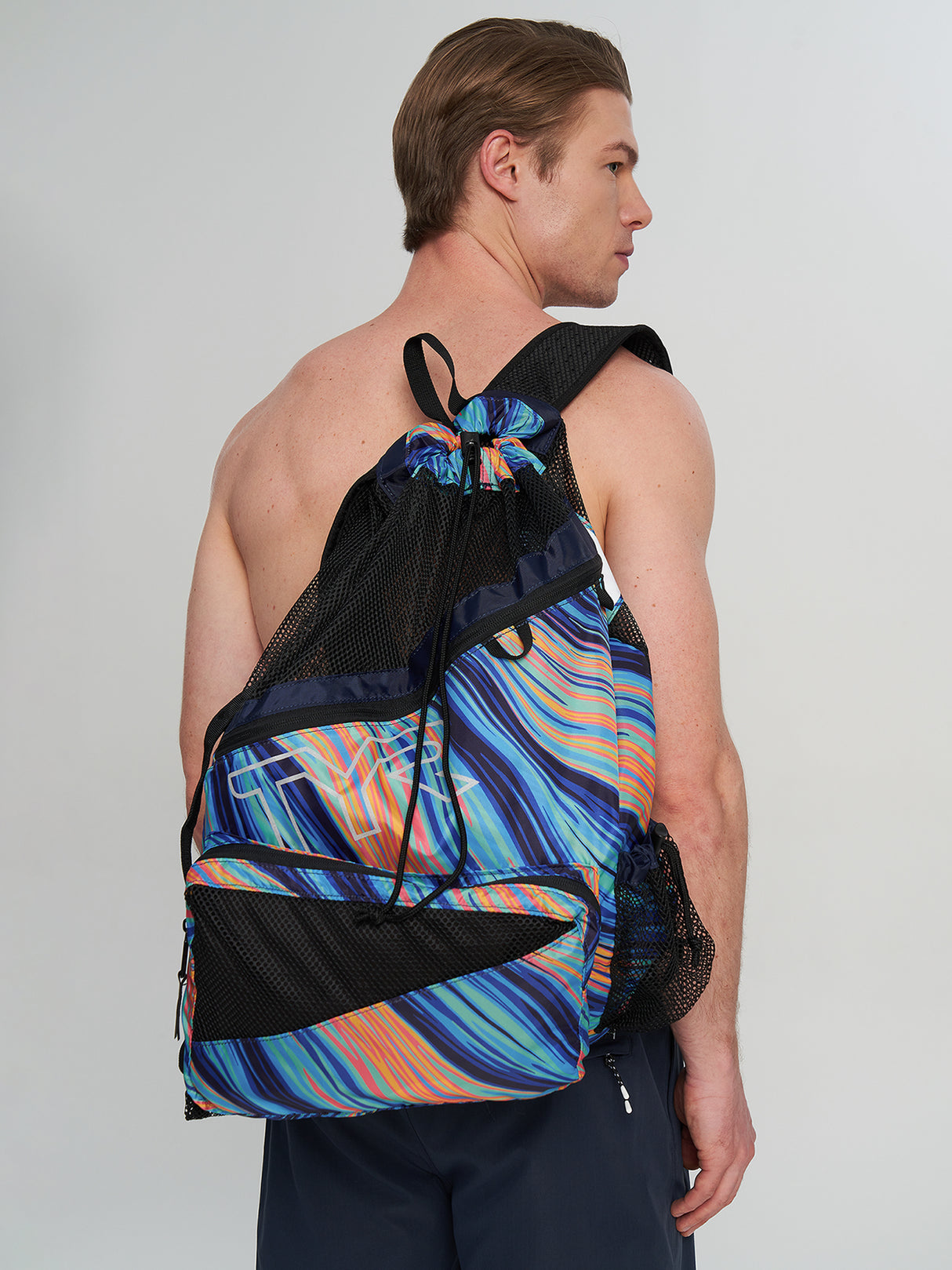 Mochila de Natacion TYR Elite Team Mesh 40 lts - Teal