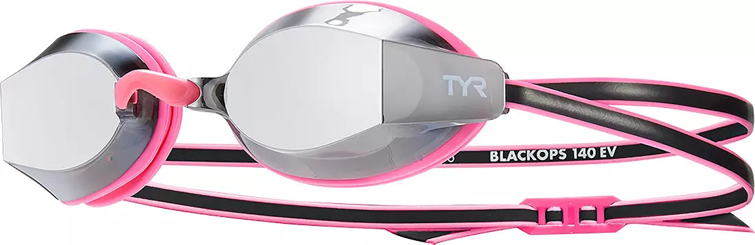 Lentes natación TYR Blackops 140. Version Junior (10 a 16 años) - Silver/Pink