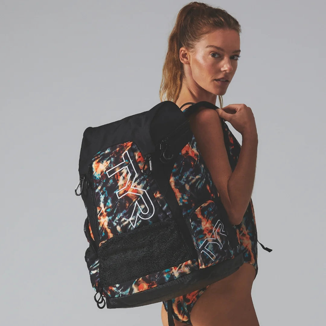 Mochila de natación TYR Alliance 45 Lts - Orange/Aqua