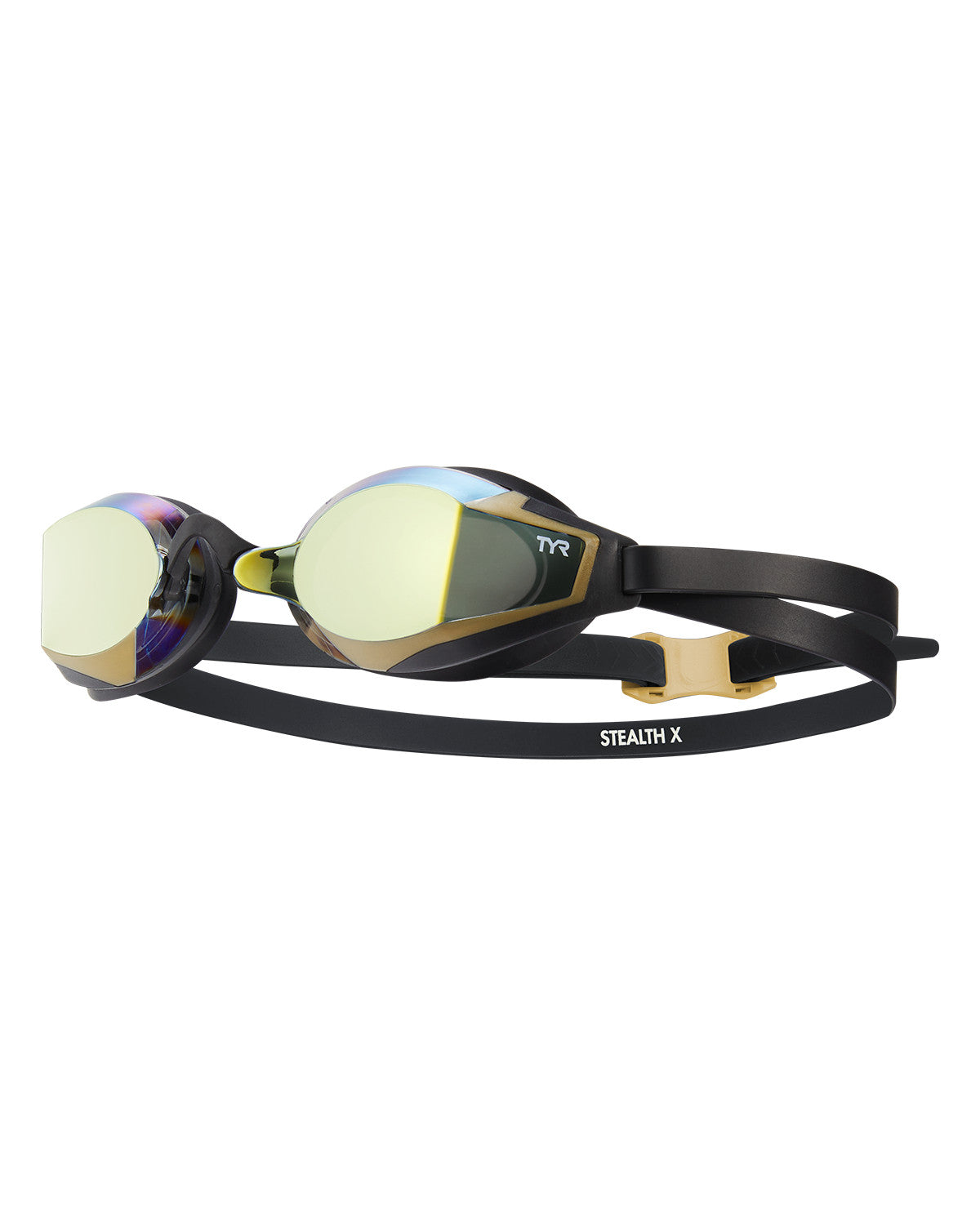Lentes de natación TYR Stealth-X Race Mirrored - Gold/Black
