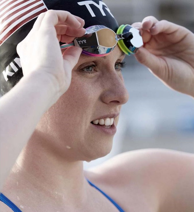 Lentes natación TYR Blackops 140. Version Junior (10 a 16 años) - Blue/Pink