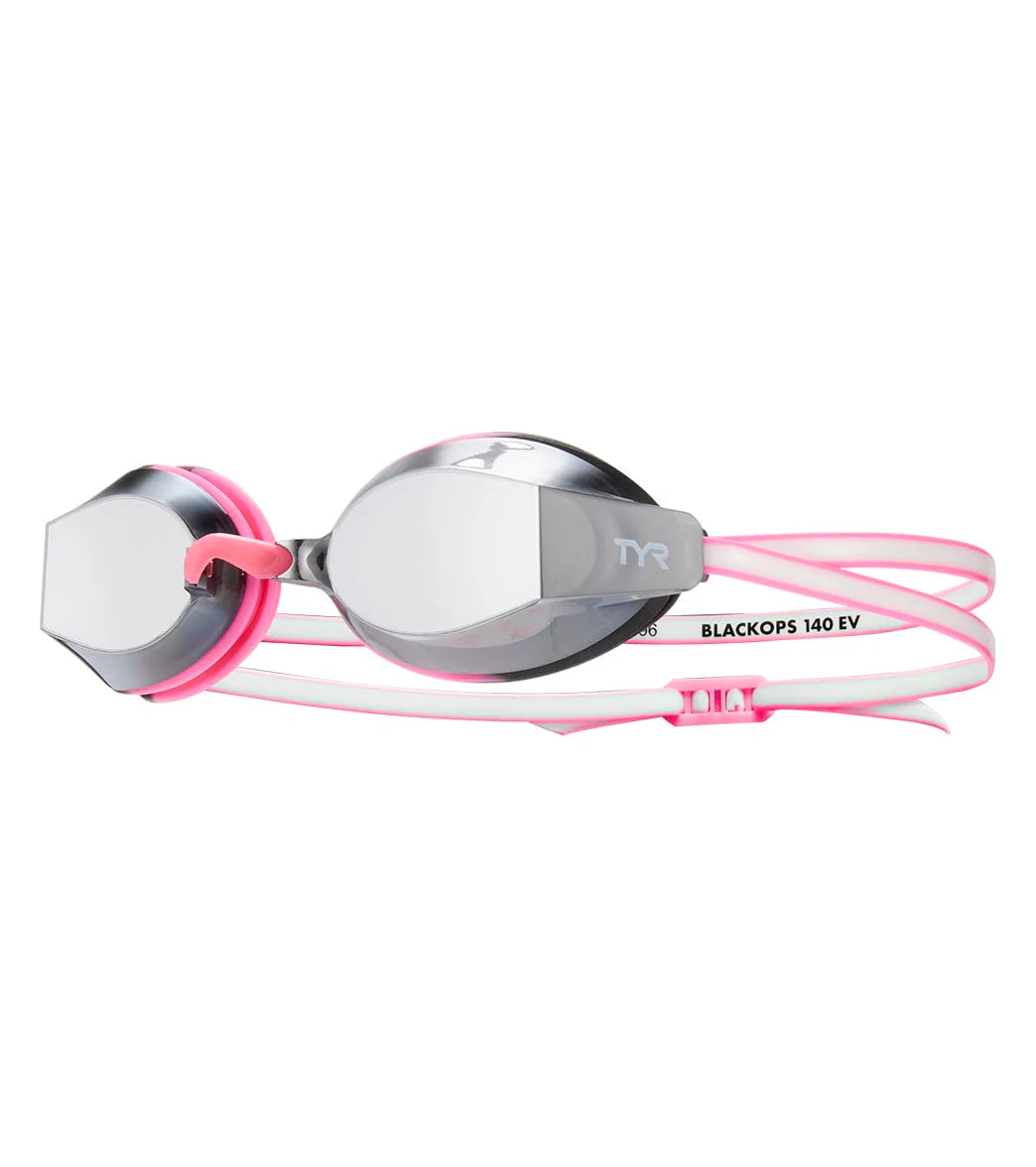 Lentes natación TYR Blackops 140. Version Femenina - Silver/Pink