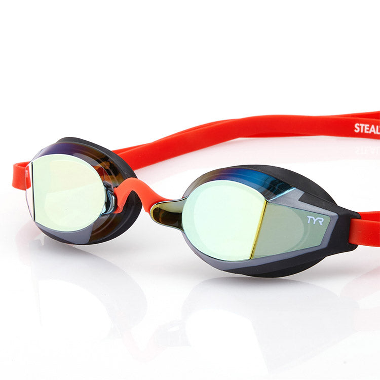 Lentes de natación TYR Stealth-X Race Mirrored - Rainbow/Red