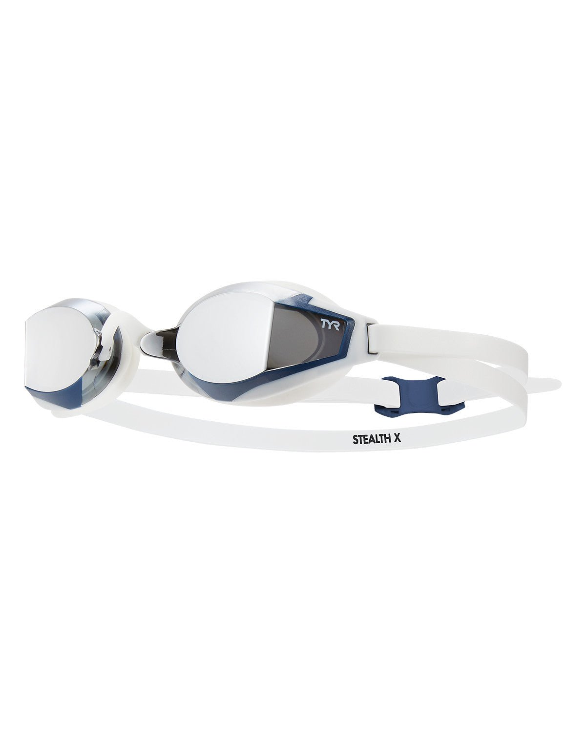 Lentes de natación TYR Stealth-X Race Mirrored - Silver/White