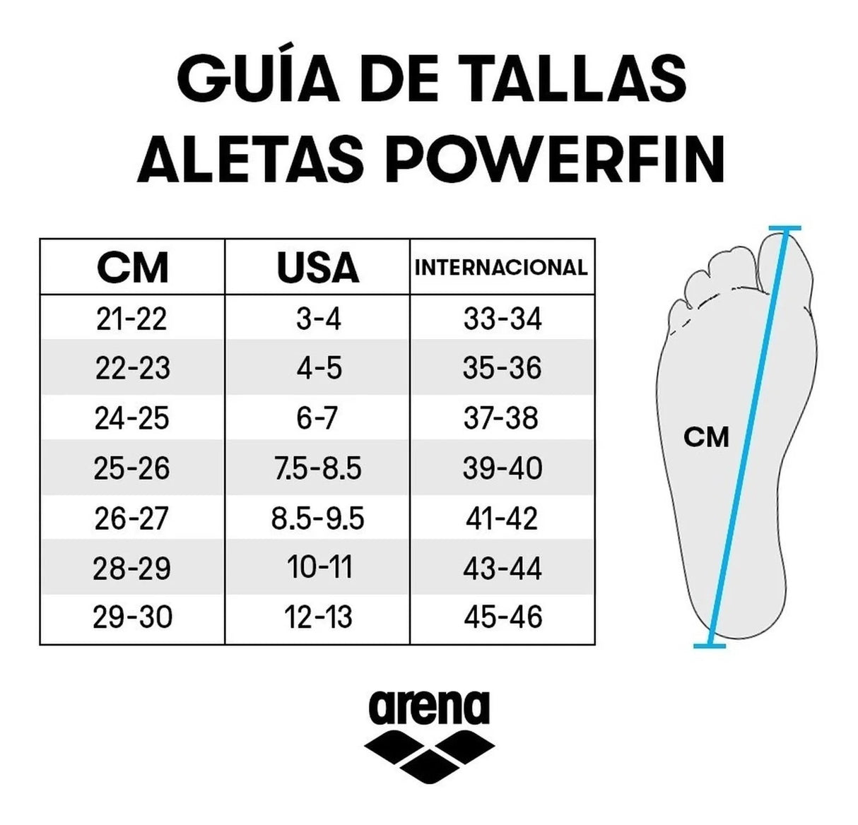 Aletas de Natación Powerfin Arena - Rosada