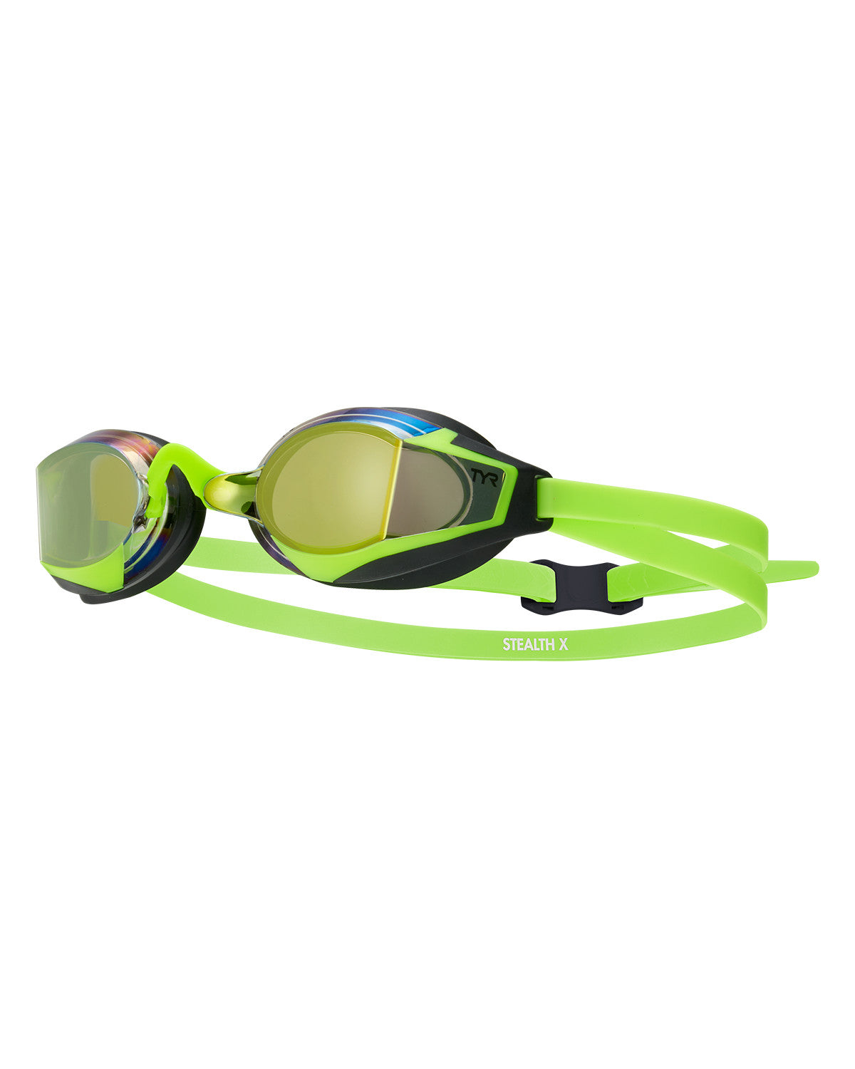 Lentes de natación TYR Stealth-X Race Mirrored - Electric/Lime