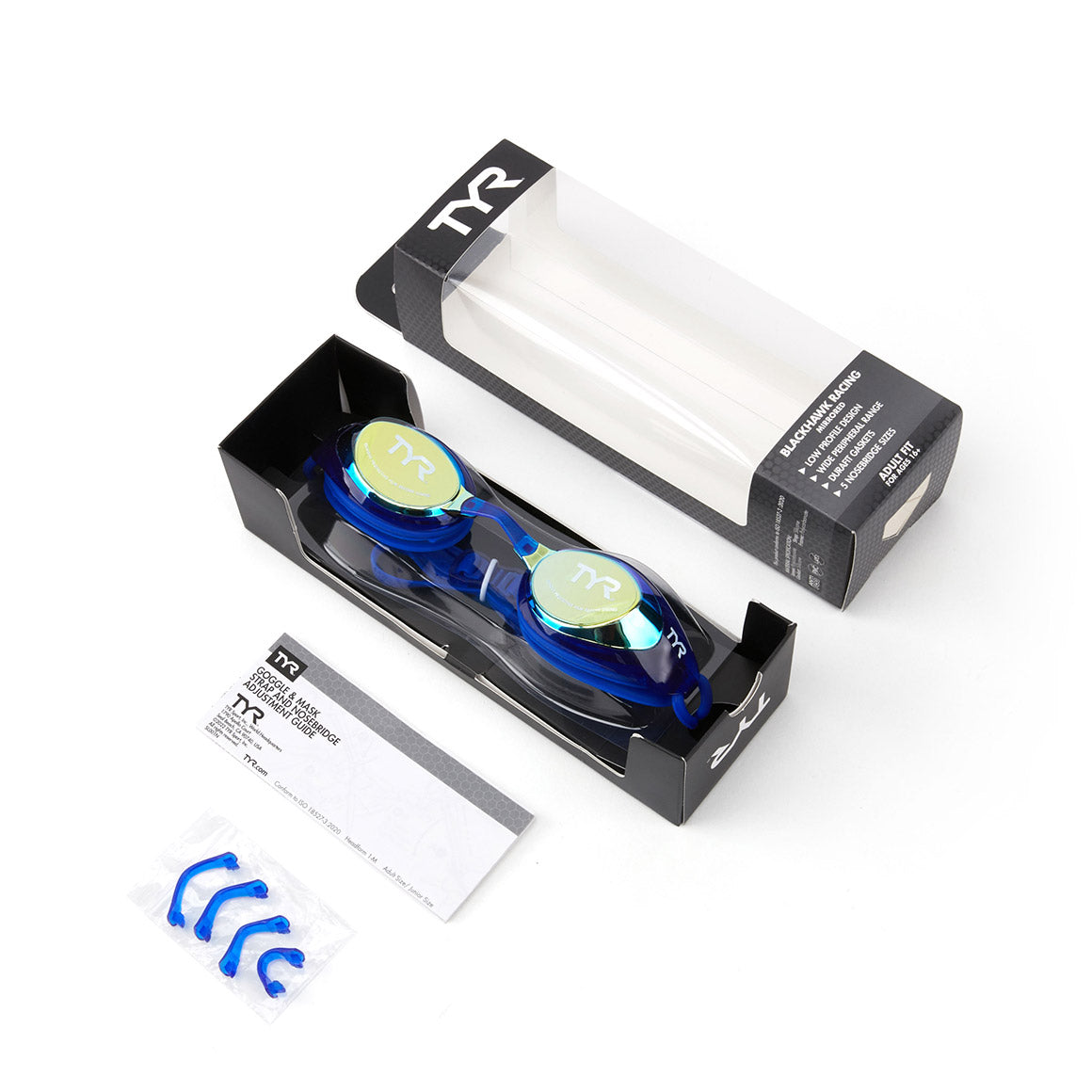 Lentes de natación Blackhawk Racing TYR - Gold/Royal