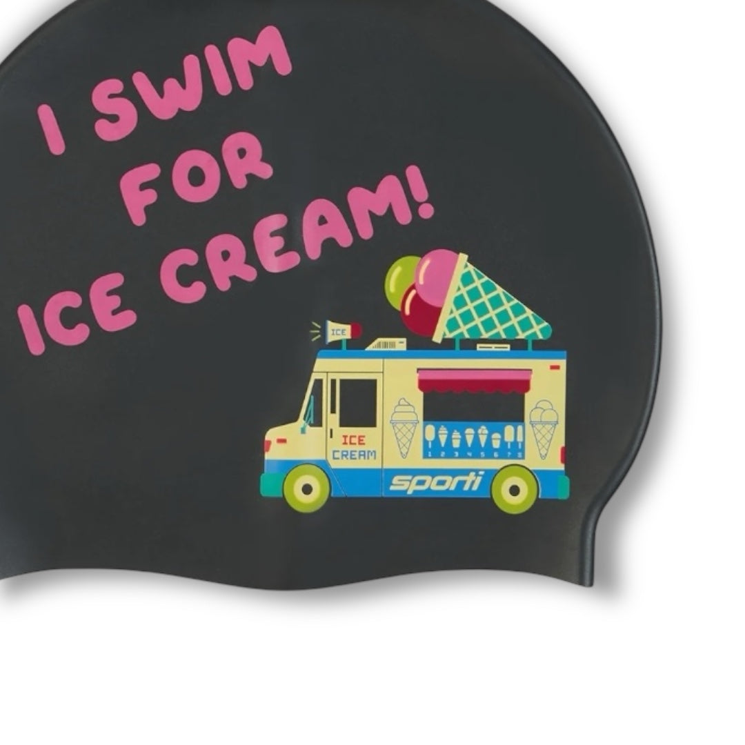 Gorro natación Sporti - I swim for ice cream!!!