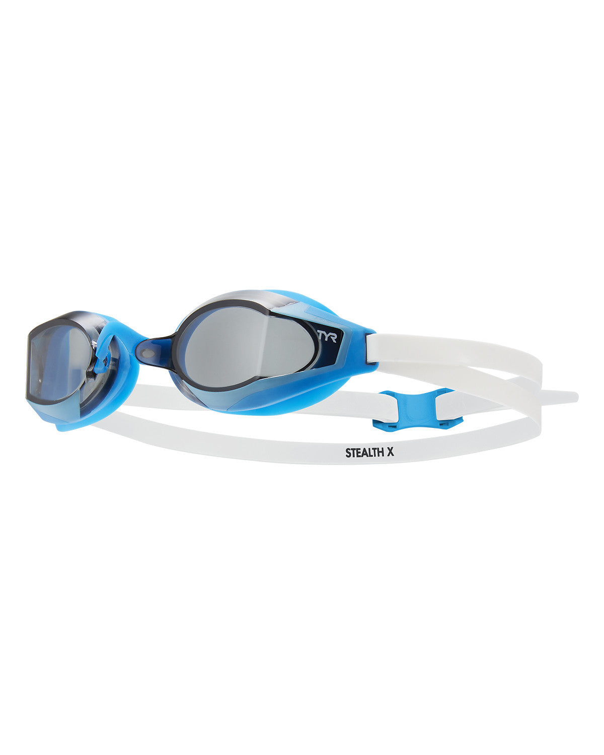 Lentes de natación TYR Stealth-X Race Ahumados - Silver/Blue