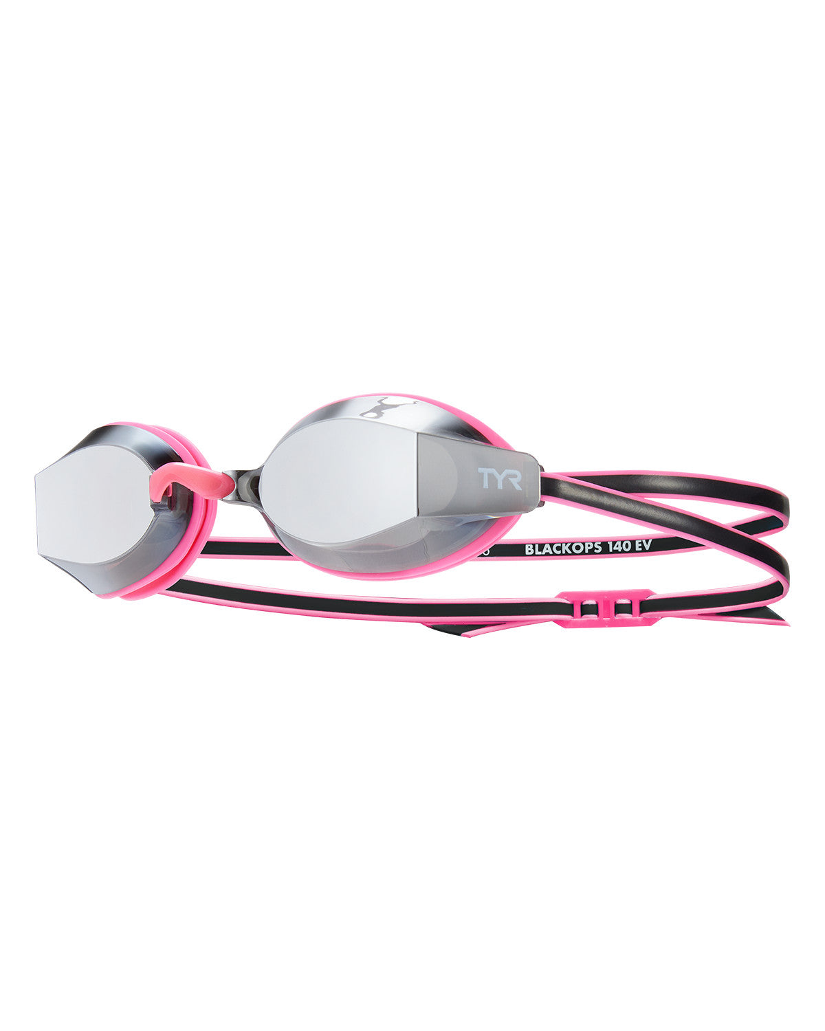 Lentes natación TYR Blackops 140. Version Junior (10 a 16 años) - Silver/Pink