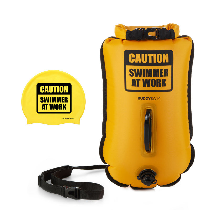 Boya para aguas abiertas BuddySwim Drybag 20 litros - Yellow