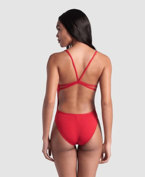 Traje de baño Arena Lace Back Solid - Red