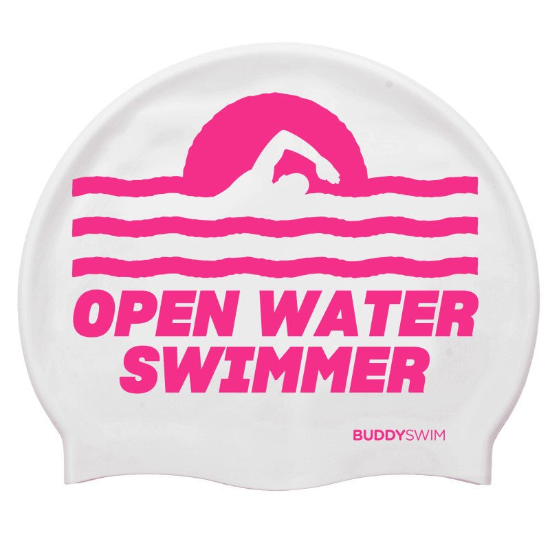 Gorro de natación Buddyswim O.W.S - White/Pink - Barlovento natación