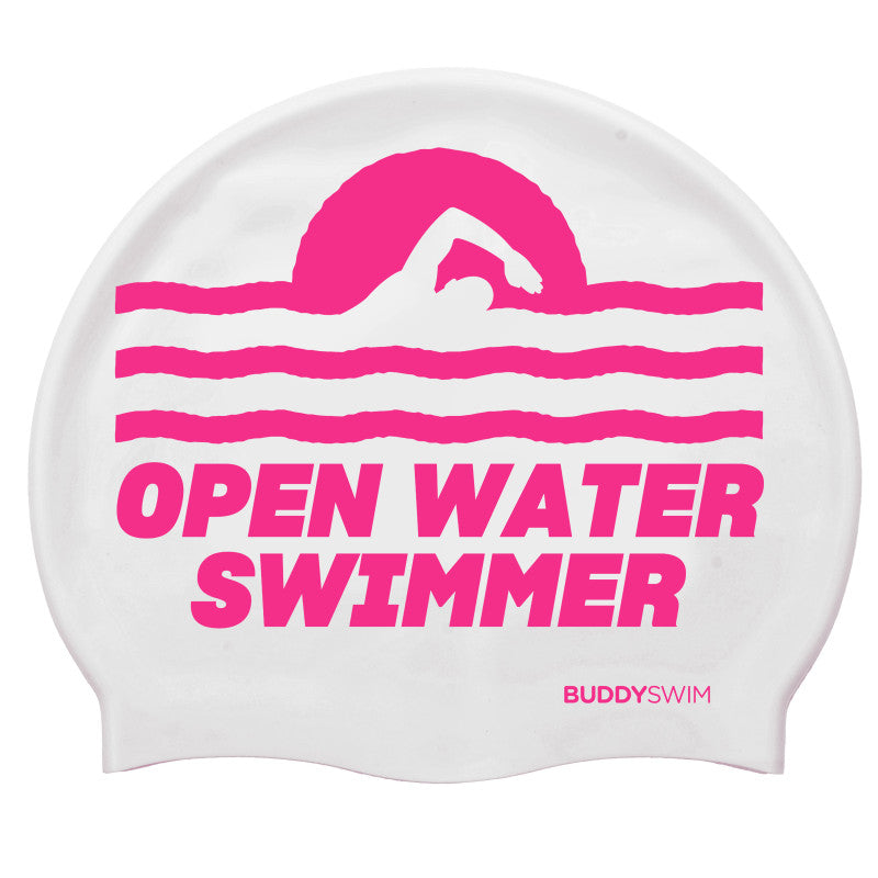 Gorro de natación Buddyswim O.W.S - White/Pink