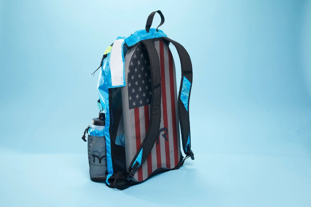 Mochila de Natacion TYR Elite Team Mesh 40 lts - B/Y - Barlovento natación