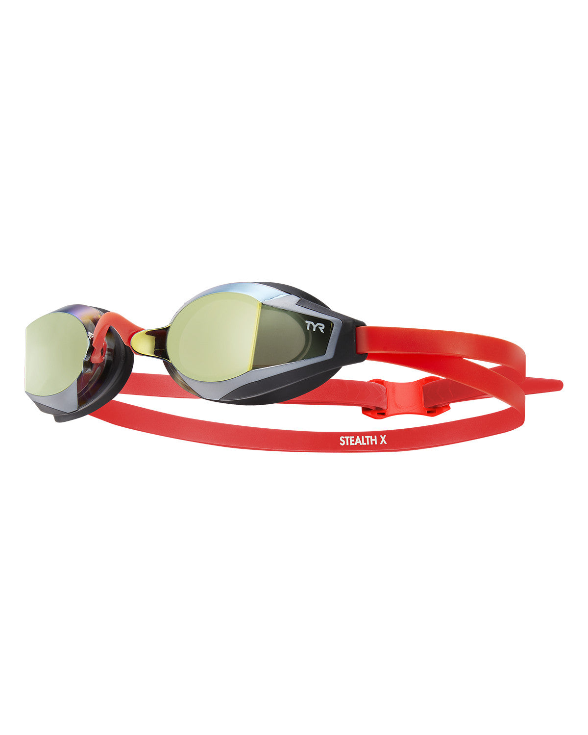 Lentes de natación TYR Stealth-X Race Mirrored - Rainbow/Red