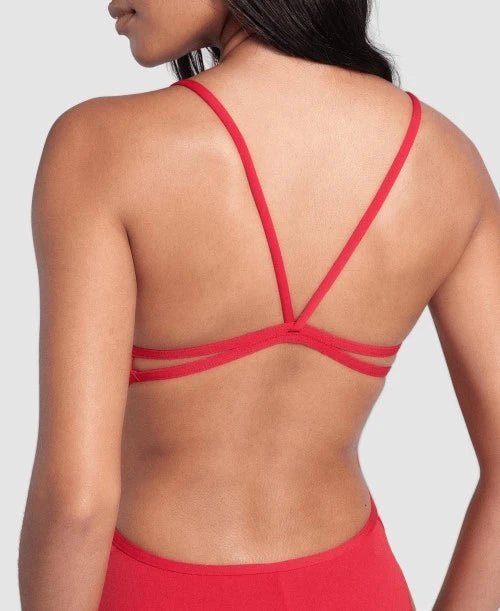 Traje de baño Arena Lace Back Solid - Red - Barlovento natación