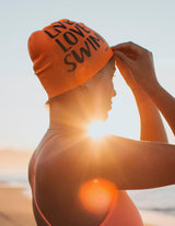 Gorro de natación Buddyswim Live, Love, Swim - Orange