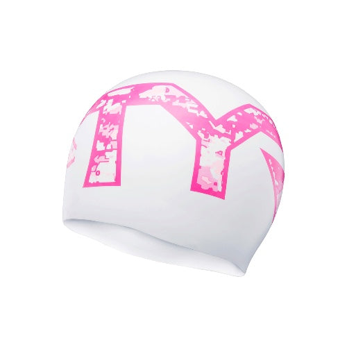 Gorro natación TYR Logo - Pink/White