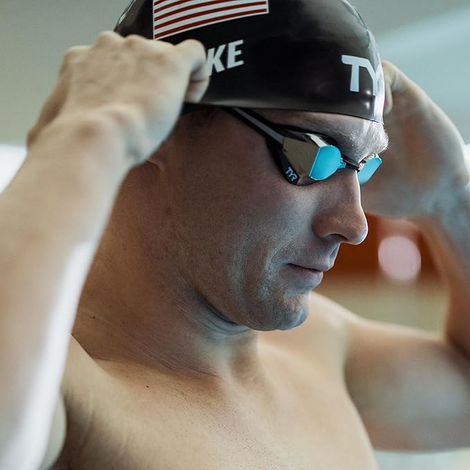 Lentes de natación TYR Tracer-X Elite Mirrored -  Silver/Black