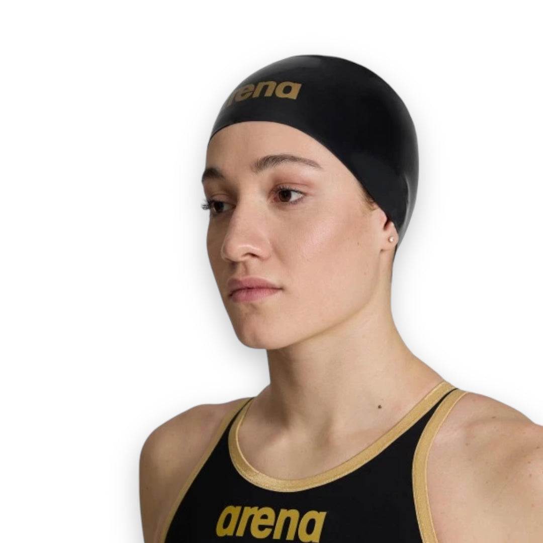 Gorro Arena Moulded Pro II - Negro/dorado