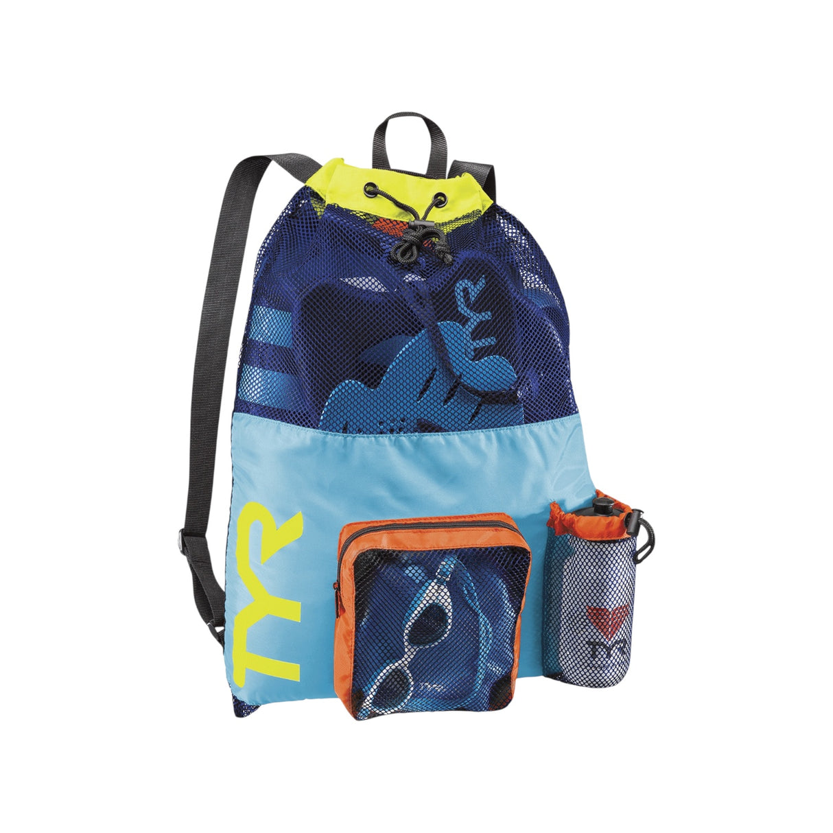 Mochila TYR Big Mesh Mummy - Blue/Yellow