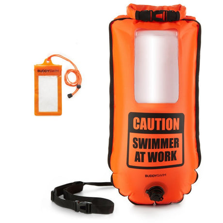 Boya BuddySwim 28 lts con bolsillo para Smartphone - Orange - Barlovento natación