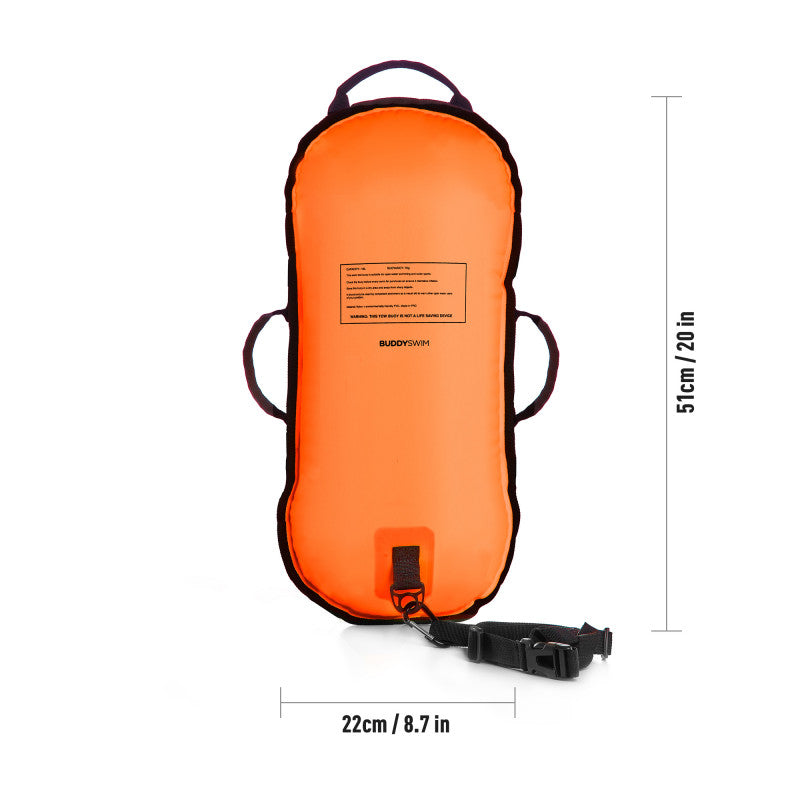 Boya para aguas abiertas BuddySwim Ultralight 10 litros - Orange