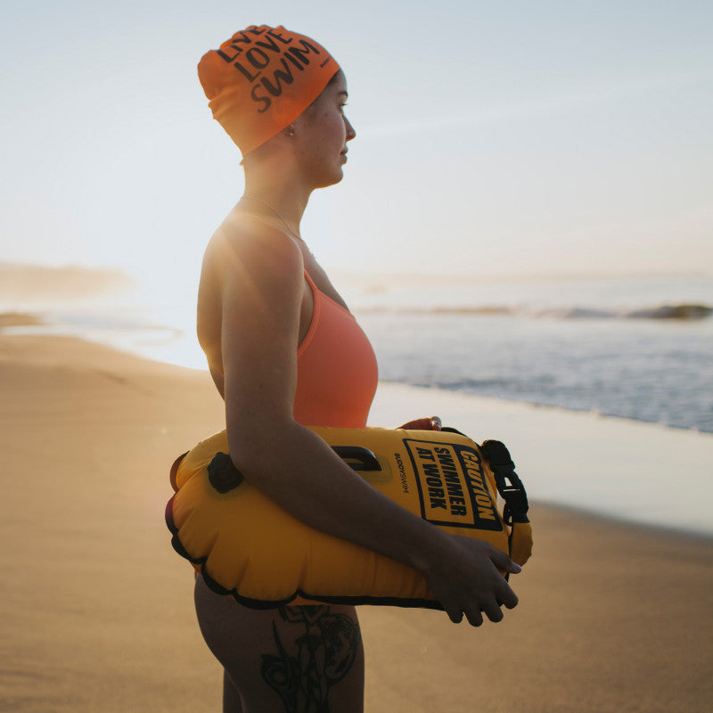 Boya para aguas abiertas BuddySwim Drybag 20 litros - Yellow