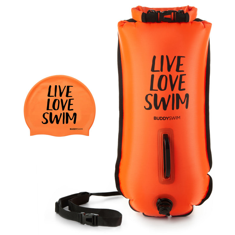 Boya para aguas abiertas BuddySwim 28 lts - Orange
