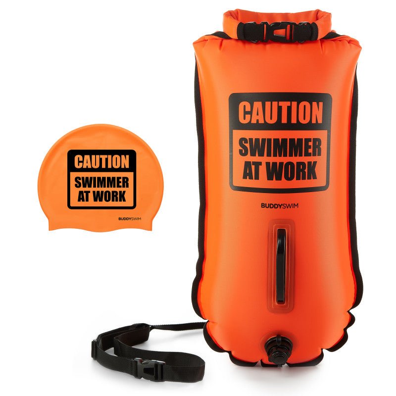 Boya para aguas abiertas BuddySwim 28 lts CSW - Orange - Barlovento natación