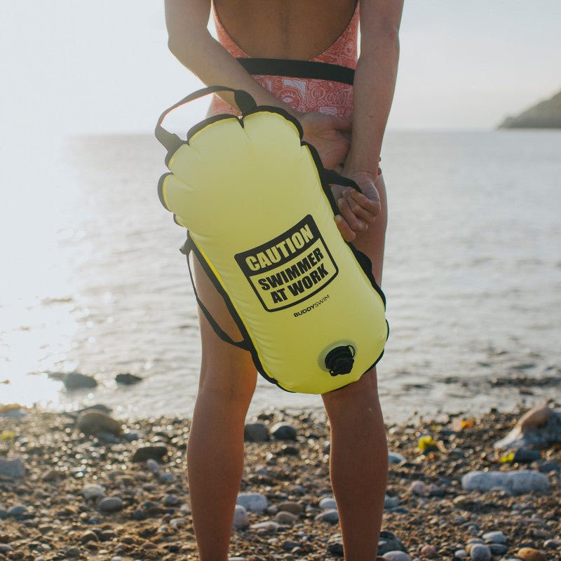 Boya para aguas abiertas BuddySwim Ultralight 10 litros - Lime - Barlovento natación