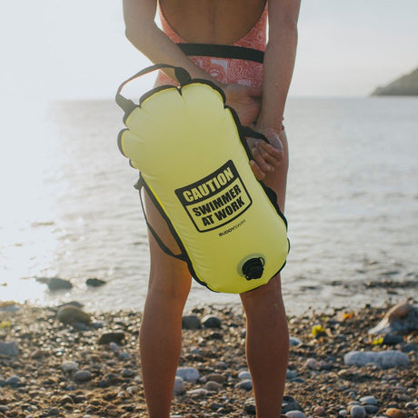 Boya para aguas abiertas BuddySwim Ultralight 10 litros - Lime - Barlovento natación