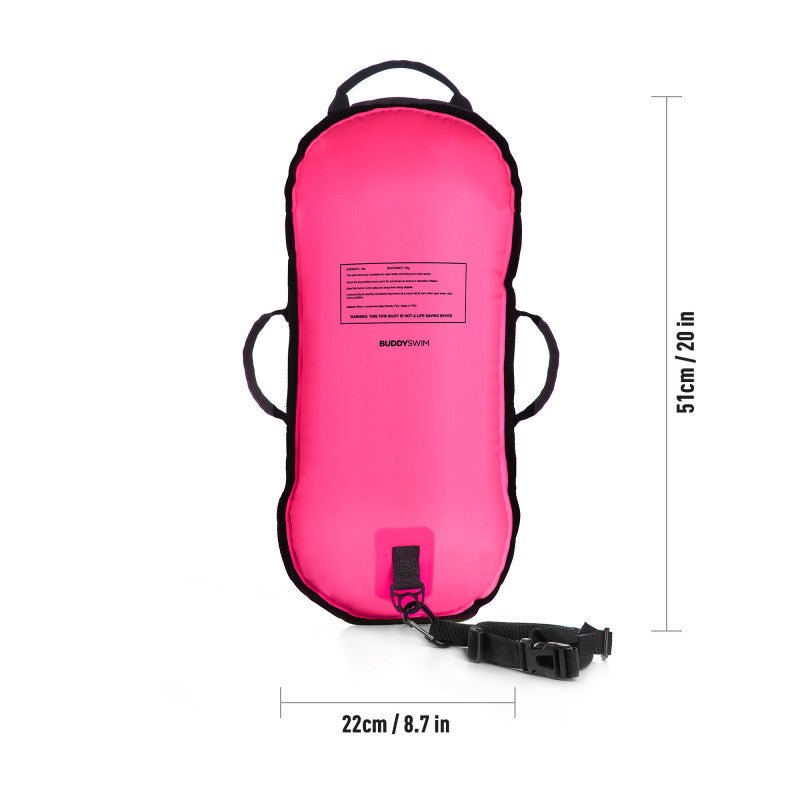 Boya para aguas abiertas BuddySwim Ultralight 10 litros - Pink - Barlovento natación
