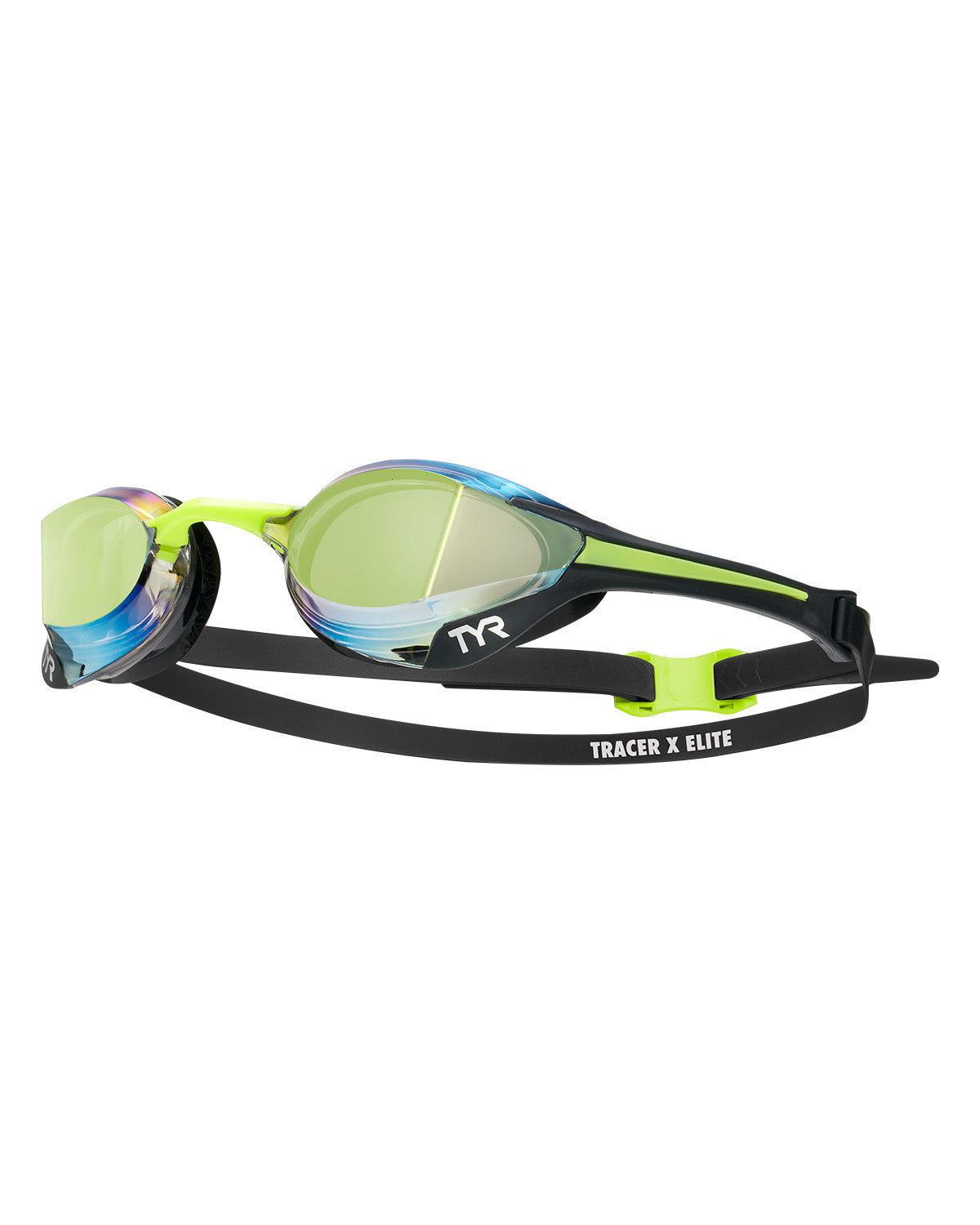 Lentes de natación TYR Tracer-X Elite Mirrored -  Black/Lime