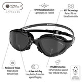 Lentes para aguas abiertas Buddyswim OzeanX - Black/Smoke Ahumadas