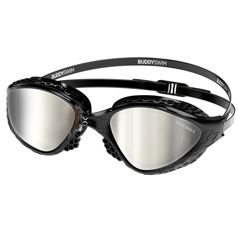 Lentes para aguas abiertas Buddyswim OzeanX - Black/Silver Mirror