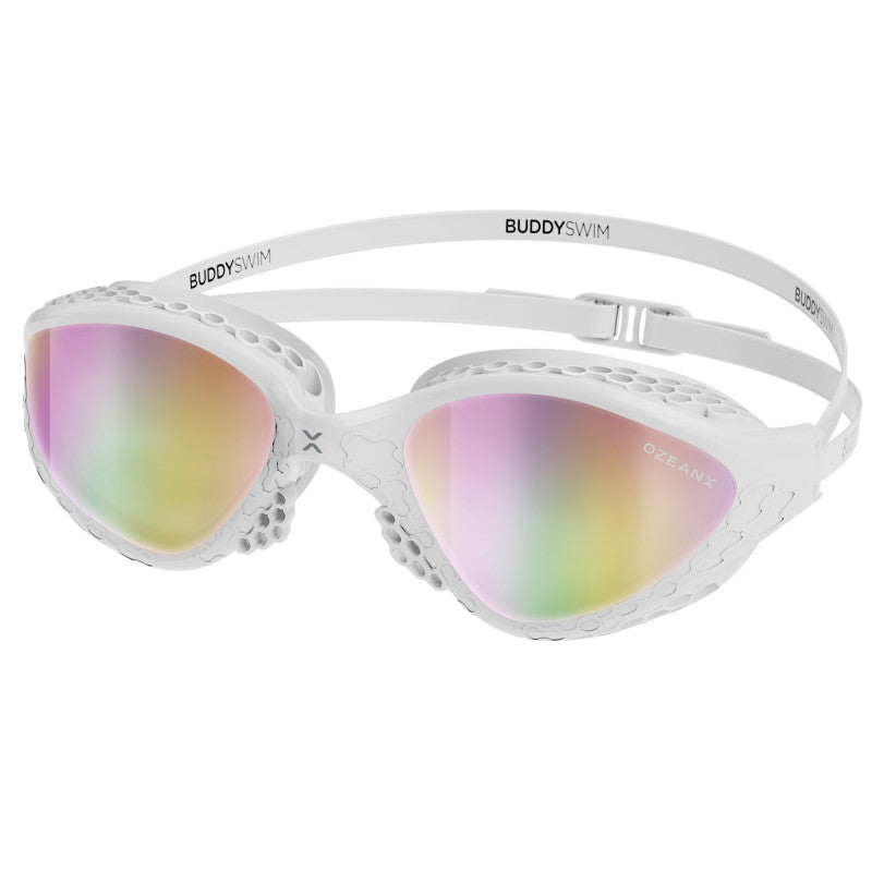 Lentes para aguas abiertas Buddyswim OzeanX - White/Iridium Mirror