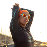 Lentes para aguas abiertas Buddyswim OzeanX - White/Orange Mirror