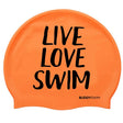 Gorro de natación Buddyswim Live, Love, Swim - Orange - Barlovento natación