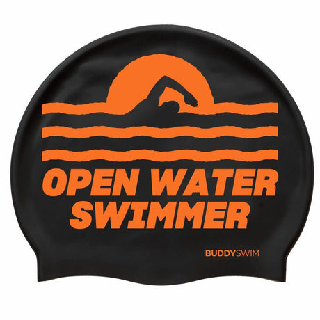 Gorro de natación Buddyswim O.W.S - Black - Barlovento natación