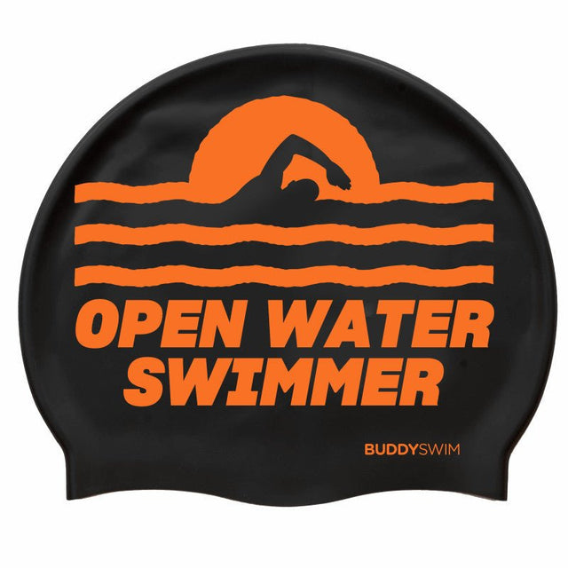 Gorro de natación Buddyswim O.W.S - Black - Barlovento natación