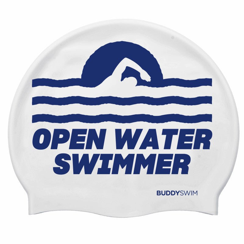 Gorro de natación Buddyswim O.W.S - White/Navy - Barlovento natación