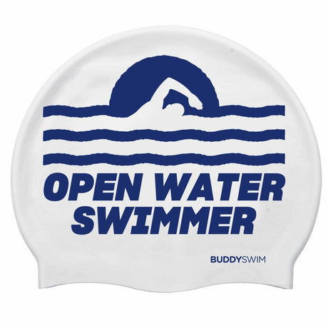 Gorro de natación Buddyswim O.W.S - White/Navy - Barlovento natación