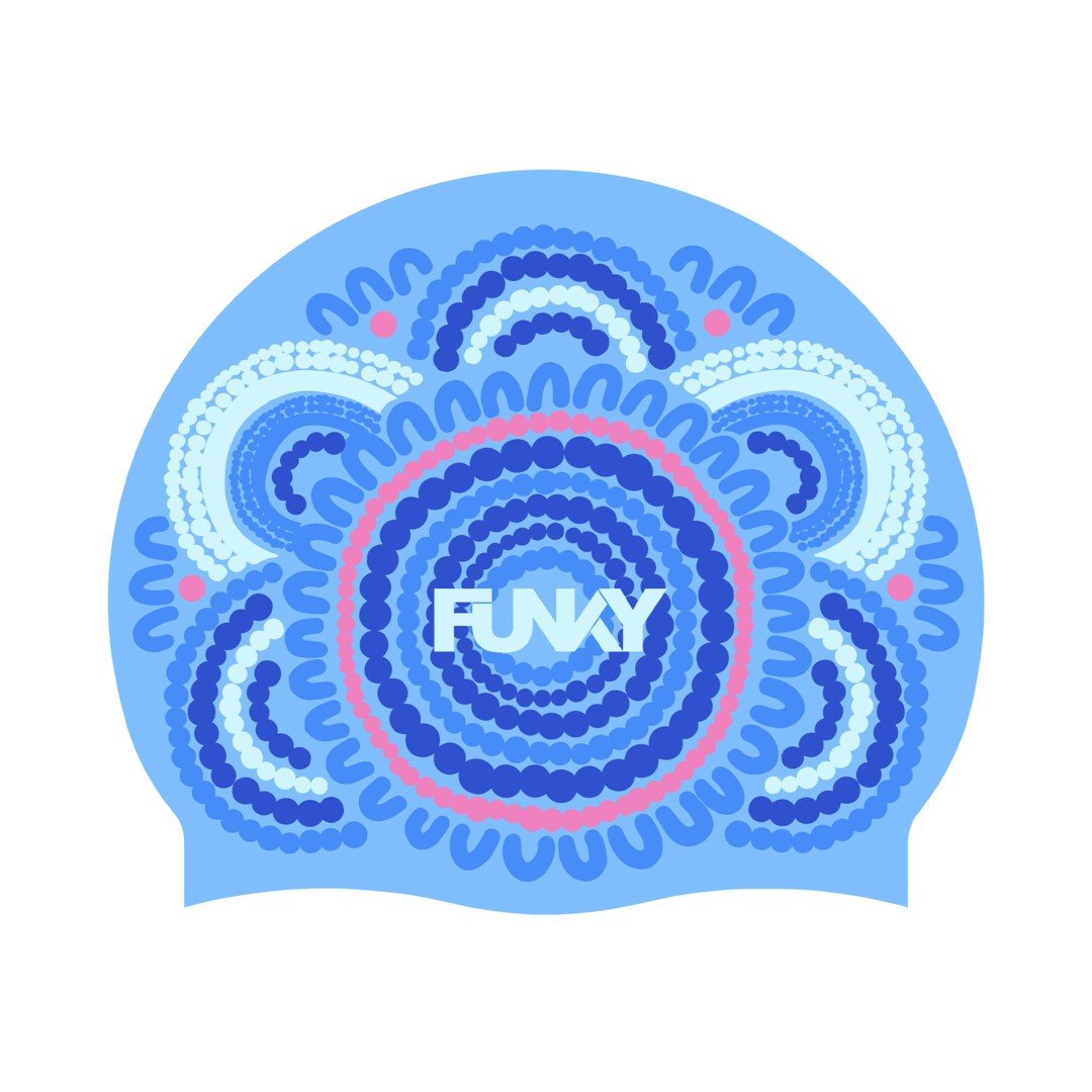 Gorro de natación Funkita - Bundjalung Blue" - Barlovento natación