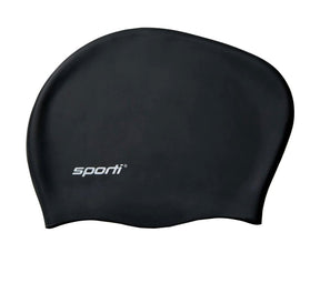 Gorro de natación para pelo largo Sporti - Negro - Barlovento natación