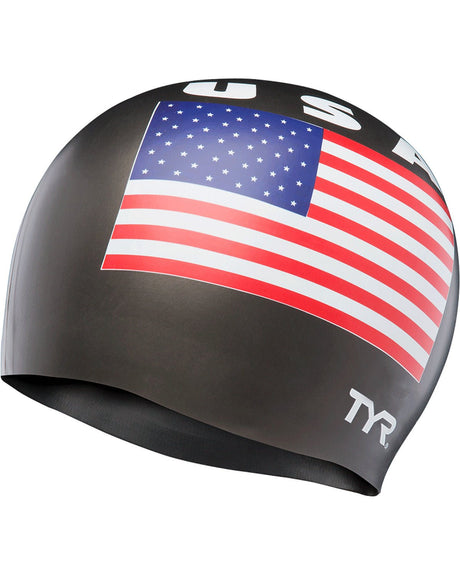Gorro natación TYR - USA black - Barlovento natación
