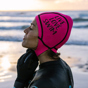 Gorro Neopreno Buddyswim Trilaminate Warmth 2.5mm - Pink - Barlovento natación