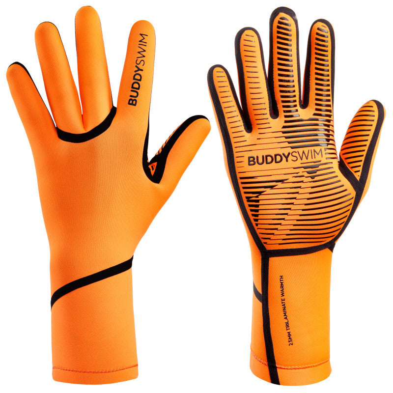 Guantes Neopreno Buddyswim Trilaminate Warmth 2.5mm - Orange