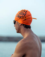 Gorro de natación Buddyswim Live, Love, Swim - Orange
